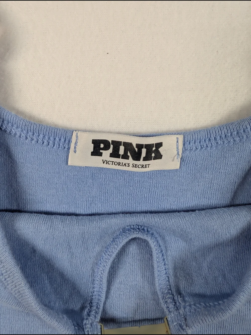PINK Victoria's Secret Light Blue Spaghetti Strap Tank Top - Picture 4 of 7